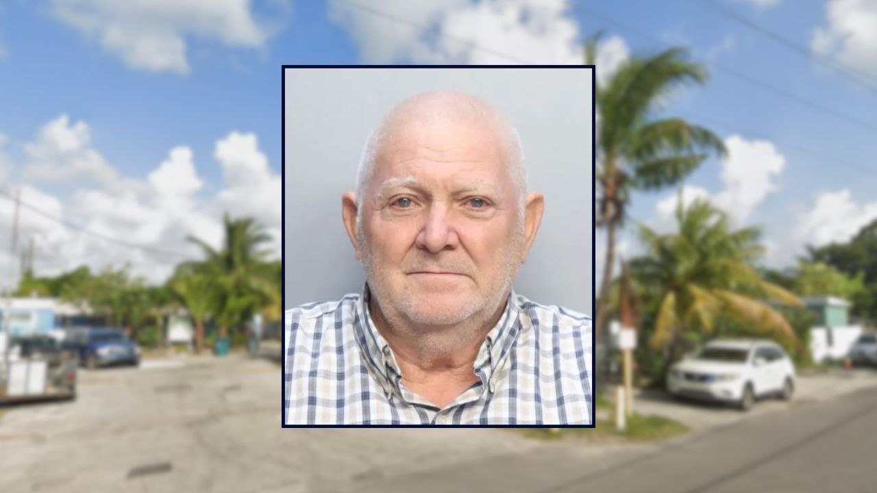 Alberto Molinet inset against an image of an RV park in Miami.