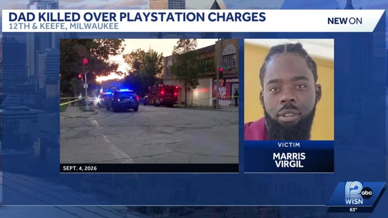 A local media outlet reports on a shooting over a video game console.