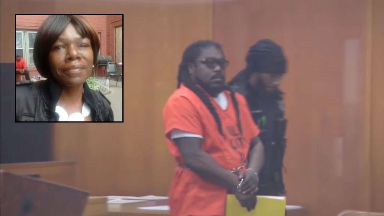 Background: David Hall appears in Milwaukee County Circuit Court on Thursday, Oct. 22, 2026 (WITI). Inset: Carla Tyson (Facebook/WDJT). 