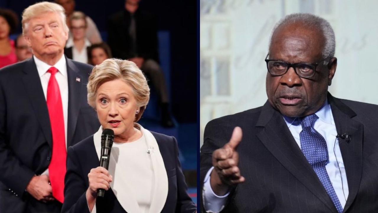 Donald Trump, Hillary Clinton, Clarence Thomas